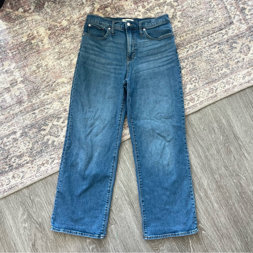 Madewell Blue High-Rise Wide-Leg Jeans